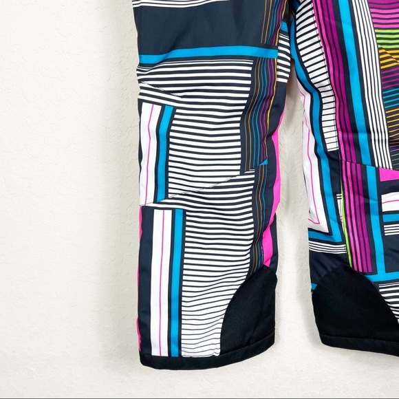 Spyder geometric bright colors ski pants size 12 - Picture 7 of 11